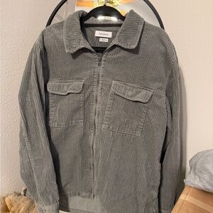 Urban Outfitters Gray Corduroy Shirt Jacket